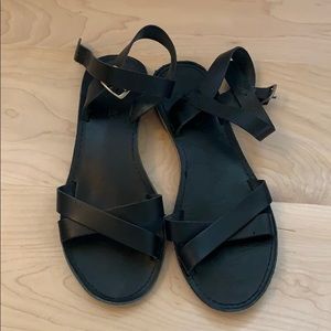 Madewell Black Leather Sandals - 7